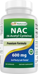Best Naturals NAC N-Acetyl-Cysteine 600 mg 250 Capsules