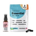 Complement Essential Vegan Multivitamin & Triple B12 Spray Bundle – Comprehensive Nutritional Support for Plant-Based Diets