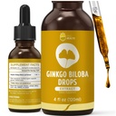 Organic Ginkgo Biloba Extract Liquid Supplements, Brain & Focus Support, 98% Absorption, Vegan, Non-GMO, Alcohol & Gluten Free - 4 Fl Oz