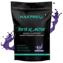Nakpro Beta Alanine Supplement Powder| Muscle Building Amino Acid, Faster Recovery, Pre Workout supplement for Men & Women -100g Blueberry, (33 Servings)