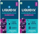 Liquid I.V.™ Hydration Multiplier™ - Acai Berry|6 Sticks : 3 LTRS| Hydration Drink Mix 16g (Pack of 2)