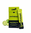 UNCHAINED Zero Sugar Electrolyte Drink Mix – Lime | 10 Sticks (4g Each) | Hydration Powder with Sodium, Potassium, Magnesium, Calcium & Chloride | Diabetic Friendly