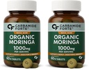 Carbamide Forte Organic Moringa Tablets with 1000mg Moringa Leaves Extract | Drumstick Leafs Powder Tablets for Immunity, Digestion & Energy | Drumstick Leaves Powder Tablets | 60 Veg Tablets