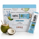 Salts Electrolyte Powder, 15 Sachet with Zero Sugar, Electrolytes Hydration Mix Drink for Summer Heat, Workout Recovery and Travel, Keto and Vegan Friendly, (Coconut)