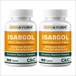 Isabgol Psyllium Husk Tablets – Digestive Support Supplement for Gut Health & Bowel Regularity, Gentle Fiber Tablets for Daily Use (Pack of 2)
