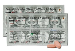 Bon K2 Hd With Advanced Calcium 10 capsules| Enriched With Calcium Citrate Malate, Vitamin D3 And Vitamin K2-7, Multivitamin Supplements For Men & Women, 2 count
