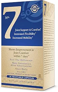 Solgar No. 7, 60 Vegetable Capsules - Joint Support & Comfort - Increased Mobility & Flexibility - Supplement for Men & Women - With Ester-C Vitamin C - Gluten-Free, Non GMO, Dairy Free - 60 Servings