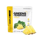 Clean Simple Eats Super Greens Powder, Naturally Flavored Greens Powder with Chlorella, Spirulina, Superfoods & Prebiotic Fiber, No Artificial Ingredients, Gluten Free, Tropical Greens Flavor, 30 Srvg
