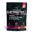 Enhanced Electrolyte Powder Stick Packs (Raspberry Guava | 20 Packets) w/ 0 Sugar +BCAAs +B-Vitamins Electrolyte Supplement w Potassium Zinc & Magnesium for Hydration - Keto Electrolytes