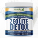 HolyLand Zeolite Cleanse - Zeolite Detox Powder (7.05oz 200 Gram) - Clinoptilolite Natural Activated - Micronized 0-25 - Full Body Detox for Women, Men - Supports Energy, Focus, Immunity, Gut Health