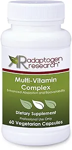 Multi-Vitamin Complex | Once Daily Multivitamin Supplement with Folate as Metafolin L-5-MTHF B12 as Methylcobalamin Vitamin A C D3 and more| Enhanced Absorption & Bioavailability | 60 Vegetarian Caps