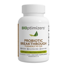 BIOptimizers Probiotic Breakthrough – Lactobacillus Plantarum OM Probiotics & Prebiotics Health Supplement for Gut, Digestive & Immune Support Probiotics for Women Men Elderly– 60 Vegan Capsules