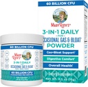 MaryRuth Organics 3-in-1 Gas & Bloat Probiotics | Probiotics for Normal Digestive Function | Probiotics for Women & Men | Prebiotics & Postbiotics | 60 Billion CFU | Shelf Stable | 0.5 oz