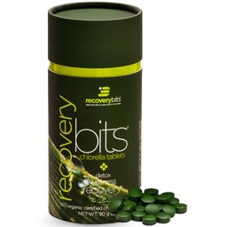 RECOVERYbits - Organic Chlorella Tablets - Plant-Based Algae Superfood - Chlorophyll - Cracked Cell Wall - Energy - Immune System - Detox - Keto - Vegan - Non-GMO - Small Canister - 360 Tablets