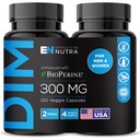 Effective Nutra DIM Supplement 300mg + BioPerine, Extra Strength Estrogen Blocker for Men & Hormone Balance for Women - Diindolylmethane, Hormonal Acne, Menopause Support - 120 Veggie Capsules