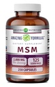 Amazing Formulas MSM (Methylsulfonylmethane) Supplement | 2000 Mg Per Serving | Capsules | Non-GMO | Gluten Free | Made in USA (250 Count | 1 Pack)