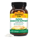 Country Life, Papaya Digestive Support, Daily Enzymes to Promote Digestive Health and Nutrient Absorption, 200