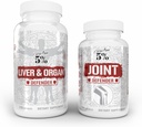 5% Nutrition 2-Stack | Liver & Organ Defender with NAC + Joint Defender | Liver, Kidney, & Heart Support + Collagen, Glucosamine, Chondroitin, MSM, Hyaluronic Acid, Turmeric Curcumin w/Bioperine