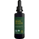 Global Healing Center Brain Health - USDA Organic Brain Supplements for Memory & Focus - Nootropics Supplement to Combat Mental Fog, Advanced Focus Factor for Adults Extra Strength - 2 Fl Oz