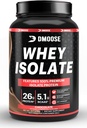 DMoose Whey Isolate Protein Powder I 26 g Protein I 5.1g BCAAS I Gluten Free I Helps Maintain Muscle Mass & Decrease Recovery Time I Chocolate & Vanilla I 30 Servings