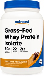 Nutricost Grass-Fed Whey Protein Isolate (Chocolate Peanut Butter) 2LBS - Non-GMO, Gluten Free, Natural Flavors