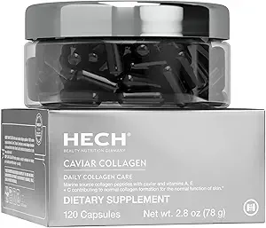 Caviar Collagen Capsules - Beauty Supplement with 2,000 mg Marine Collagen Peptides, Caviar Extract and Vitamin Complex