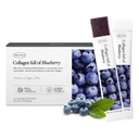 WELLINUS Korean Marine Collagen Jelly Sticks – Blueberry Marine Collagen Peptides for Glowing Skin, Hair & Nails, Anti-Aging Beauty Supplement, Sugar-Free, Halal & GMO-Free, 25 Travel Packs