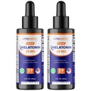 Vitamatic 2-Pack Melatonin 20mg Liquid Drops - 2 fl oz (59 ml) Each - Natural Berry Flavor - Non-GMO, Vegetarian Supplement for Adults