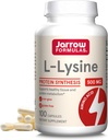Jarrow Formulas L-Lysine 500 mg, Dietary Supplement, Amino Acid for Protein Synthesis and Healthy Tissue Support, 100 Capsules, 100 Day Supply