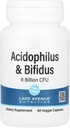 California Gold Nutrition Acidophilus and Bifidus, Probiotic Blend with Lactobacillus acidophilus, Bifidobacterium lactis, and Bifidobacterium longum, 60 Veggie Capsules
