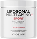 Codeage Multi Amino+ BCAA & EAA Supplement, All 9 Essential Amino Acids, Free-Form Branched-Chain Amino Acid Pills, Sport Supplement, Pre & Post Workout, Liposomal Delivery, Vegan, 240 Capsules