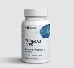 Objective Nutrients Thiamax Vitamin B1 (Thiamine TTFD), The Original, No Toxic Fillers, Supports Energy Metabolism, High Dose, Third Party Tested, All Active Ingredients 100mg, 180 Count
