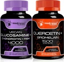 WELLNESS LABSRX Glucosamine Chondroitin MSM | Quercetin with Bromelain Capsules
