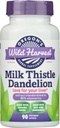 Oregon's Wild Harvest Milk Thistle Dandelion - Extract Standardized to 80% Silymarins (90 Capsules)