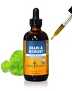 Herb Pharm Brain & Memory: Formula with Ginkgo Biloba Organic, Fast Absorption for Mental Focus, Nootropic Vegan Brain Supplement | Non-GMO Ginkgo Supplement, Gluten-Free, Up to 12 Week Supply, 4 oz*