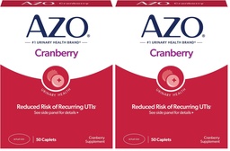 AZO Cranberry Pills for Urinary Tract Health for Women and Men, Adult Cranberry Supplement, Sugar-Free, Non-GMO, 50 Count (Pack of 2)