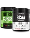 Jacked Factory Nitrosurge Pre-Workout in Cherry Limeade & BCAA in Fruit Punch for Muscle Building and Recovery