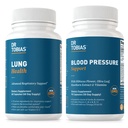 Dr. Tobias Lung Health & Blood Pressure Support Supplements, Lung Cleanse & Detox, Supports Normal Circulatory Health with Vitamin C, B6, B12, Nicin, Folate