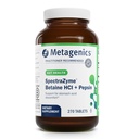 Metagenics SpectraZyme Betaine HCl with Pepsin - Digestive Support for Protein Breakdown & Nutrient Absorption* - Betaine Hydrochloride 650 mg & Pepsin 40 mg - Non‑GMO, Gluten‑Free - 270 Capsules