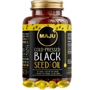 Maju Superfoods Black Seed Oil Capsules, Strong Cold Pressed, 3X Thymoquinone, 100% Turkish Black Cumin Nigella Sativa Seed Oil, Organic BSO, Liquid Blackseed, 120 Count, 500mg per Capsule