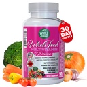 Whole Food Multivitamin for Women Womens Multi Vitamin with Folate, B12 Methyl, Vitamins, Minerals, Probiotics and Omegas, Vegan, Non GMO- 90 Capsules (1) (1)