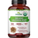 Zazzee USDA Organic Valerian Root 10:1 Extract, 120 Vegan Capsules, 4 Month Supply, Valeriana Officinalis, Relaxation, Calm & Mood Support, All-Natural, Non-GMO, Made in the USA