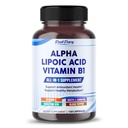 Alpha Lipoic Acid with Vitamin B1 - Supports Antioxidant Health & Healthy Metabolism - Includes Vitamin C, Acetyl-L-Carnitine, CoQ10-150 Capsules