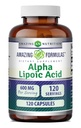 Amazing Formulas Alpha Lipoic Acid | 600 Mg Per Serving Supplement | Capsules | Non-GMO | Gluten Free | Made in USA (1 Pack | 120 Count)