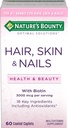 Nature's Bounty Hair, Skin and Nails Caplets 60 ea (Pack of 5)