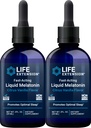 Life Extension Fast-Acting Liquid Melatonin (Citrus-Vanilla), 2 Fluid Ounces (Pack of 2)