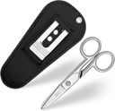 Multi Purpose Electrician Scissors With Leather Carrying Pouch - Heavy Duty Stainless Steel Electrical Shears With Stripping Notches, File & Scraper - Our Snips Are For Right & Left Handed Use – Black