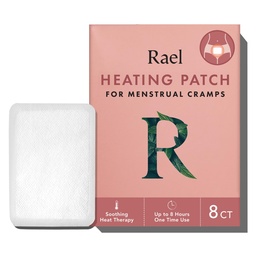 Rael Herbal Heating Patches - Period Cramps, Ultra Thin Design, On The Go Size (8 Count)