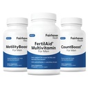 Fairhaven Health FertilAid for Men, MotilityBoost, and Countboost Combo | Fertility Supplements for Men | Male Fertility Supplement with Conception for him Prenatal Vitamin