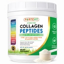 FORTEVIT Collagen Peptides Powder for Women & Men – Hydrolyzed Type I & III, Grass-Fed, Unflavored – Supports Skin Elasticity, Hair, Nails & Joint Health – Gluten-Free, Non-GMO, Keto & Paleo – 16 oz